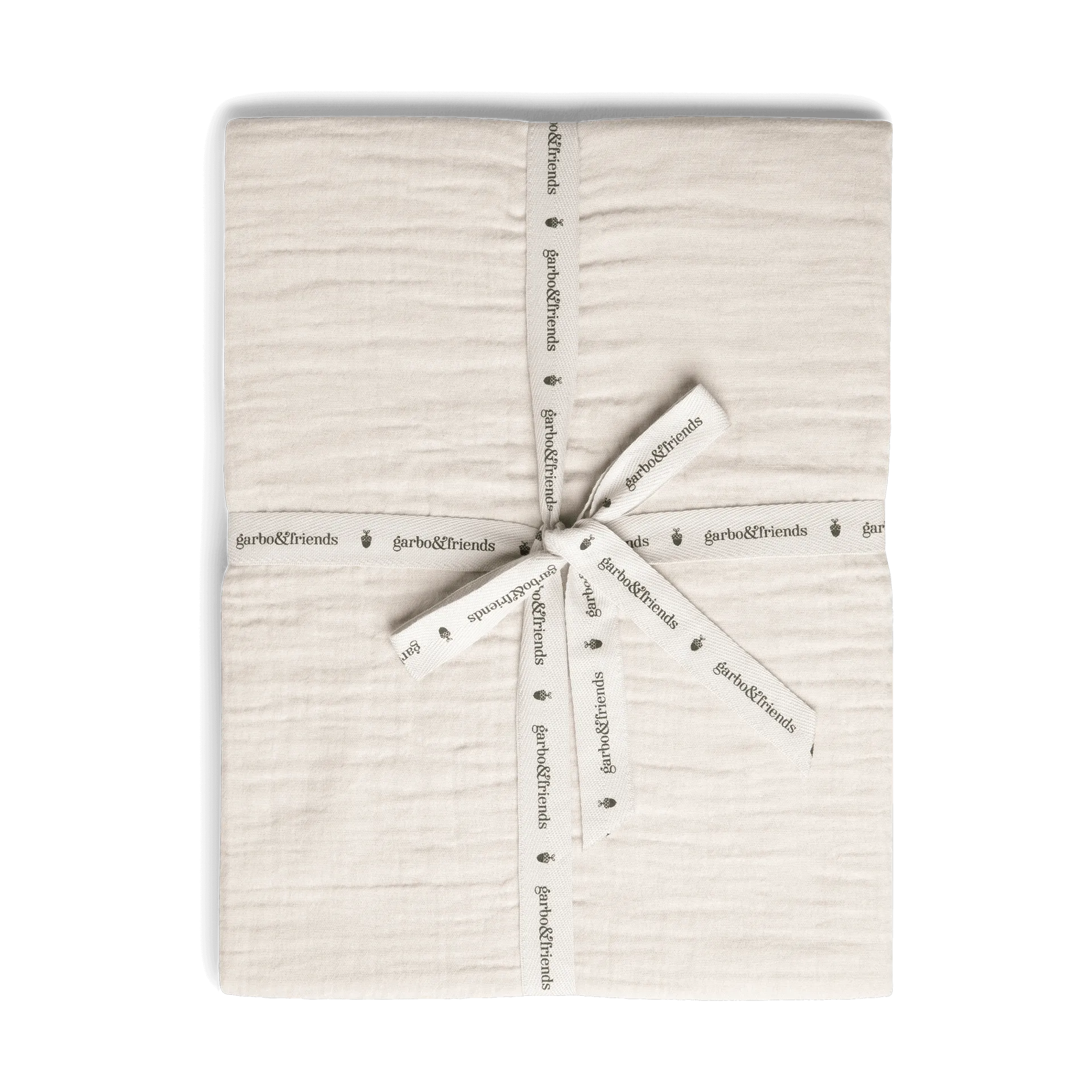 Eggshell Muslin fitted sheet, 160x200x30 cm Garbo&Friends