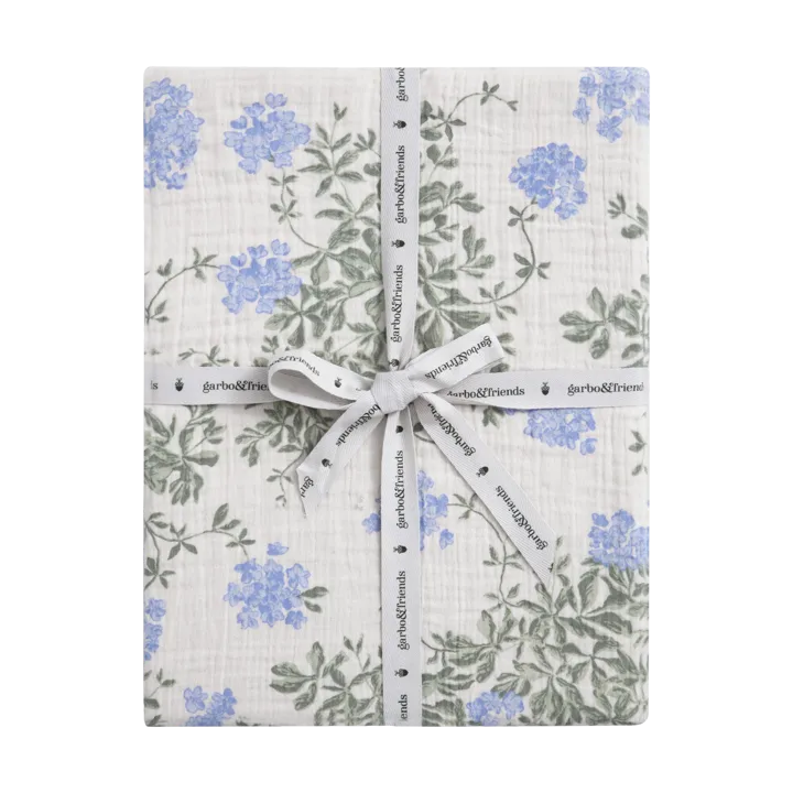 Plumbago Muslin fitted sheet - 160x200x30 cm - Garbo&Friends
