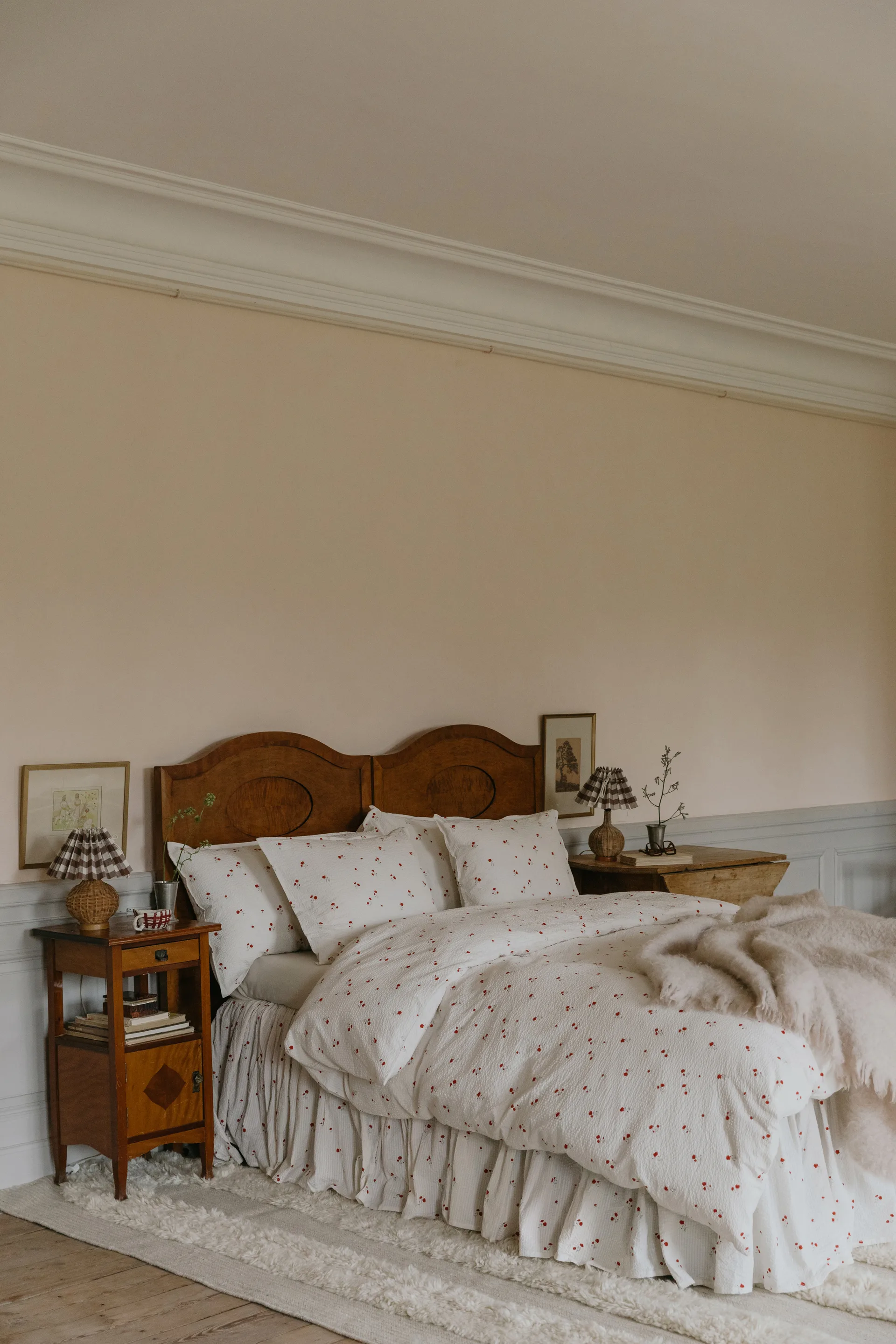Poppy Seersucker bed skirt, 90x200x45 cm Garbo&Friends