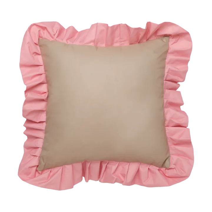 Garden Glory Outdoor cushion with frill 45x45 cm - Beige-pink - Garden Glory