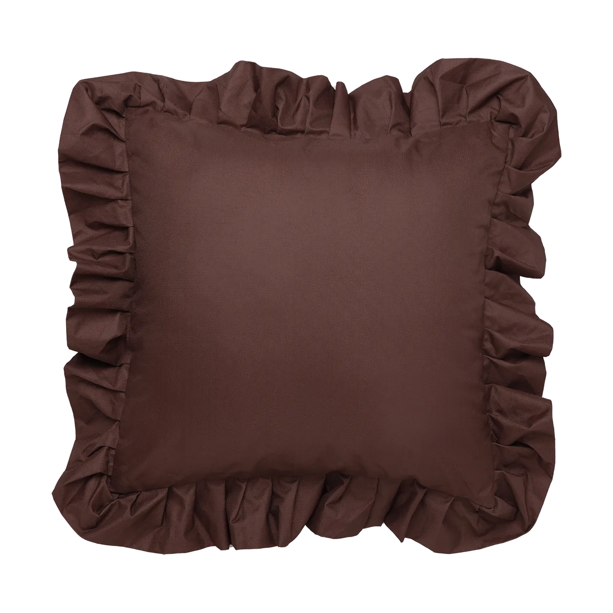 Garden Glory Outdoor cushion with frill 45x45 cm, Brown Garden Glory