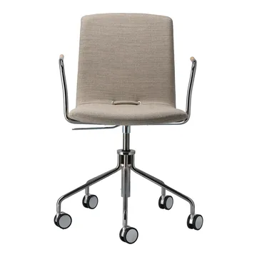 Day armchair swivel stand chrome - Oak-natural-H&S-fabric foss 0212 - Gärsnäs
