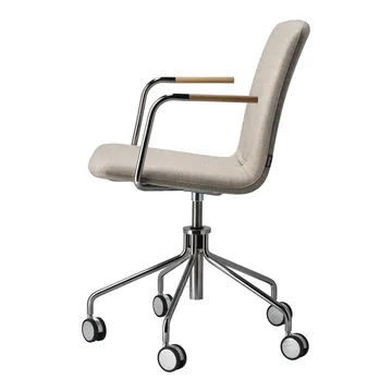 Day armchair swivel stand chrome - Oak-natural-H&S-fabric foss 0212 - Gärsnäs
