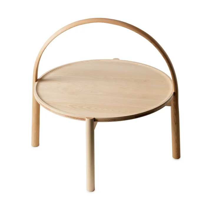 Elna coffee table - Ash-white-Ø60 cm with hanger - Gärsnäs