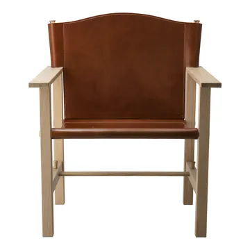 Ferdinand armchair - Oak-untreated-Tärnsjö leather cognac - Gärsnäs