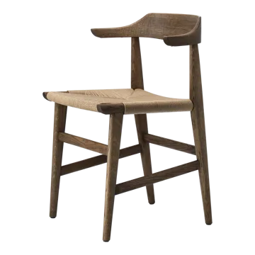 Hedda armchair - Oak-black-paper cord natural - Gärsnäs