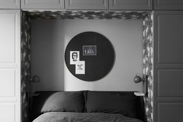 Retell pinboard Ø80 cm - Black-brass - Gejst