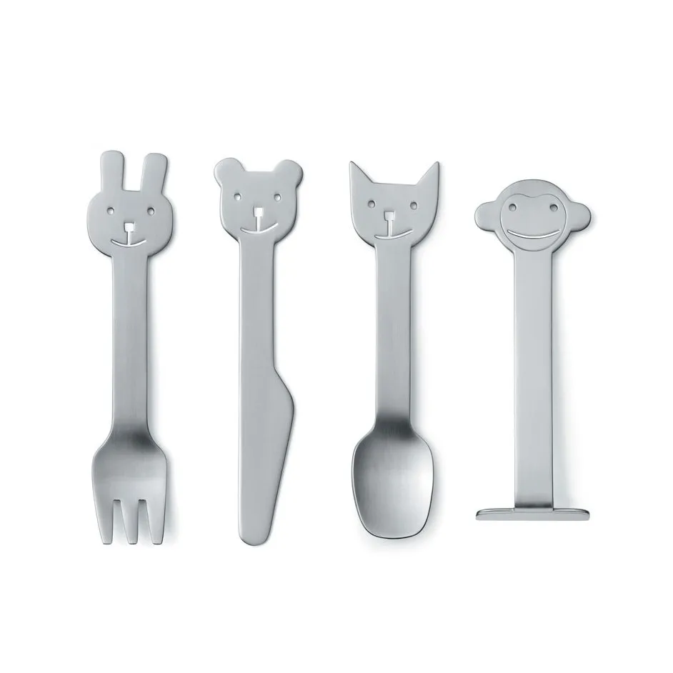 Animal Friends cutlery 4 pieces, 4 pieces Gense