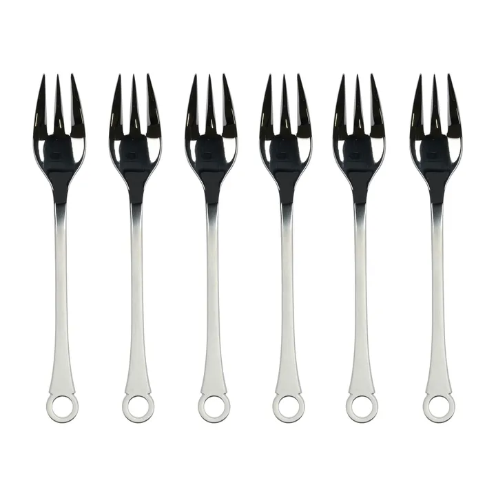 Pantry cake forks 6-pack - Stainless steel - Gense