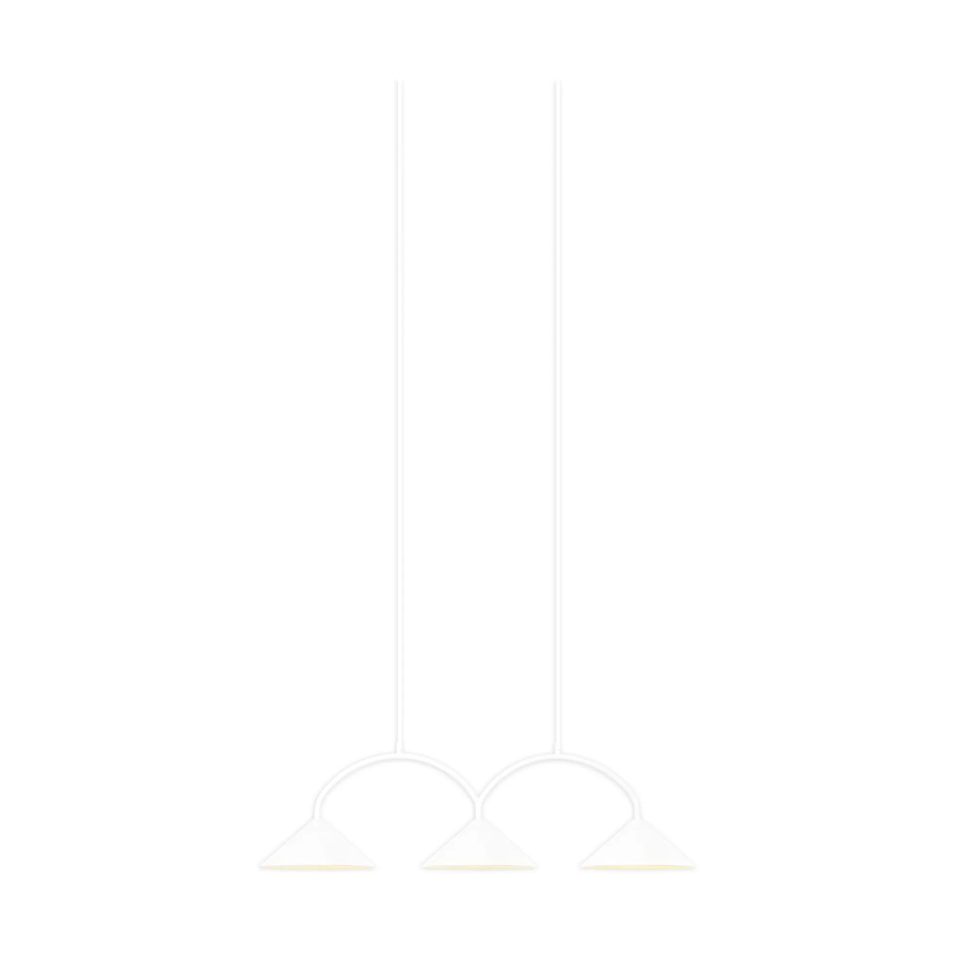 Curve pendant lamp 3, White Globen Lighting