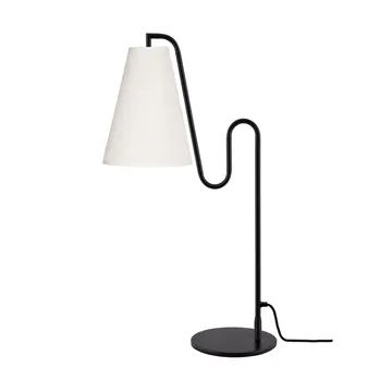 Lou table lamp - White bouclé-black - Globen Lighting