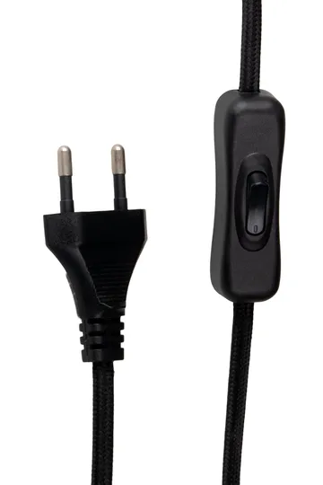 Lou table lamp - White bouclé-black - Globen Lighting