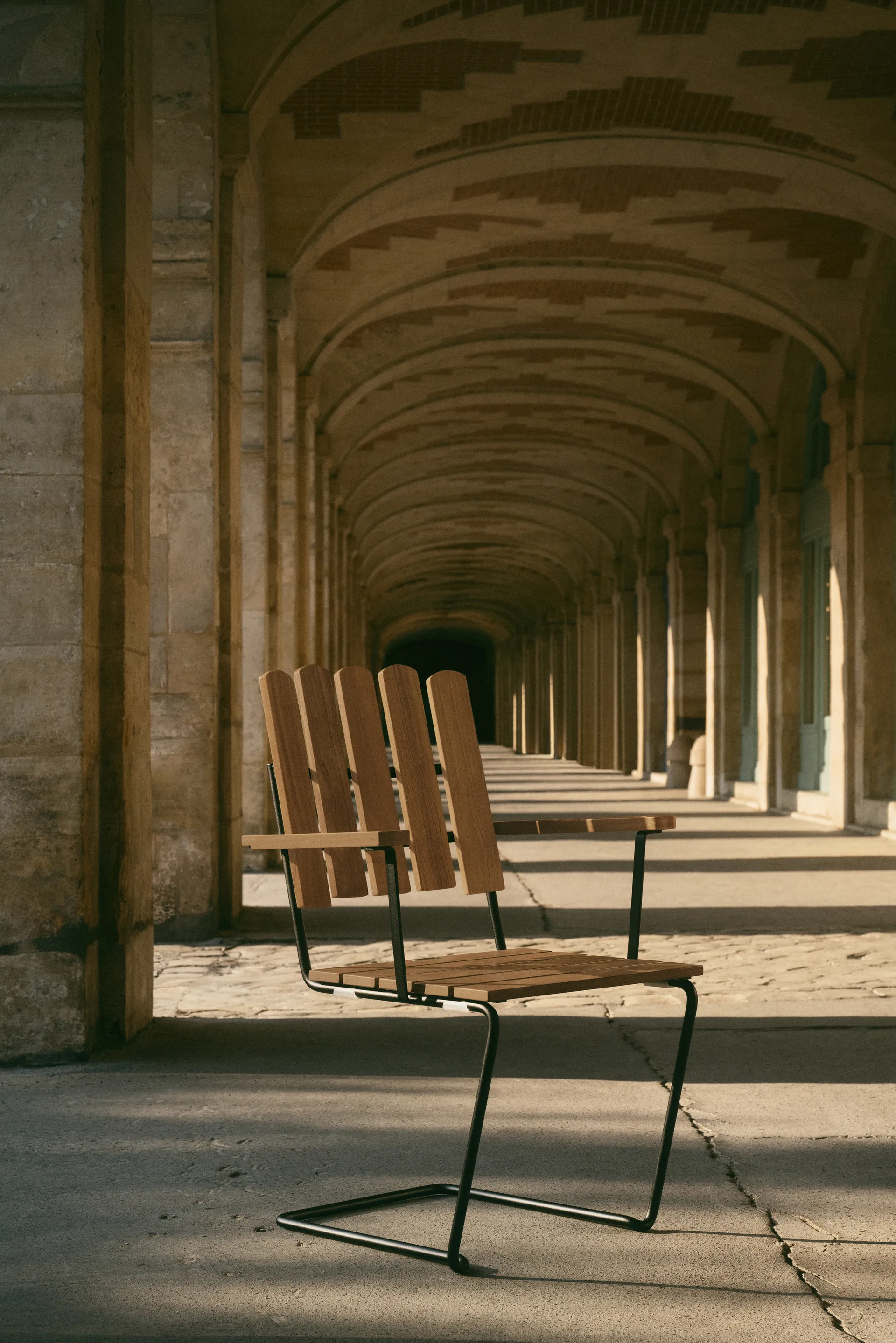 A2 armchair, Oiled pine-green Grythyttan Stålmöbler