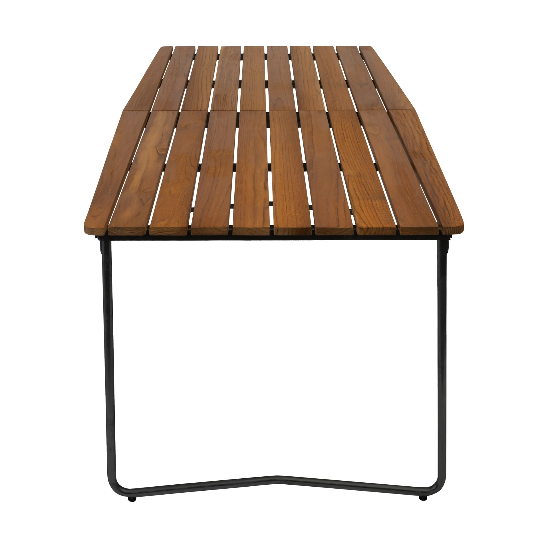 B31 dining table, Untreated teak-black Grythyttan Stålmöbler