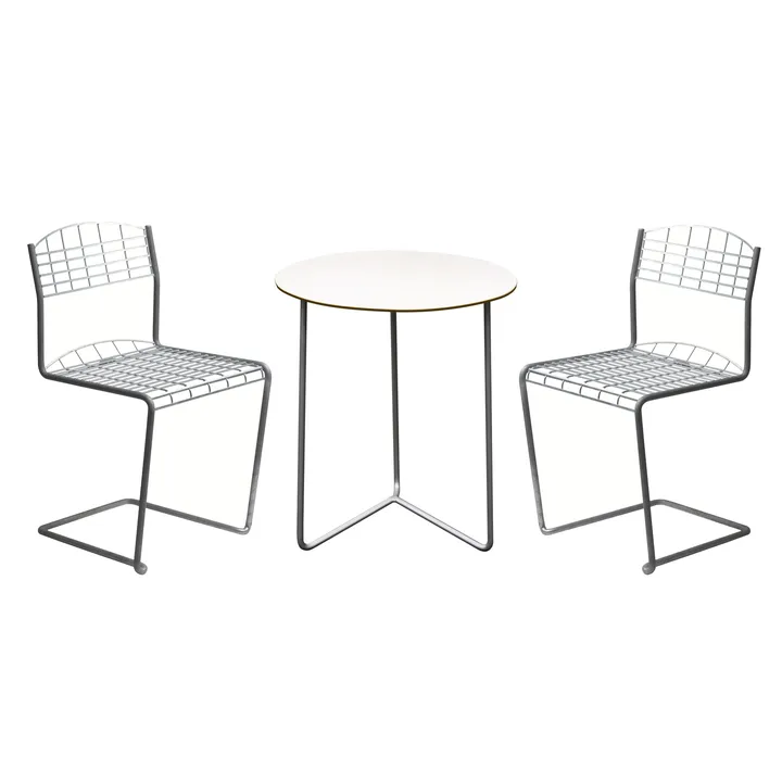 High Tech dining set - Ø60 cm - Grythyttan Stålmöbler