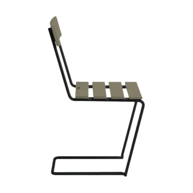 Stol 1 chair, Light green oak-black Grythyttan Stålmöbler