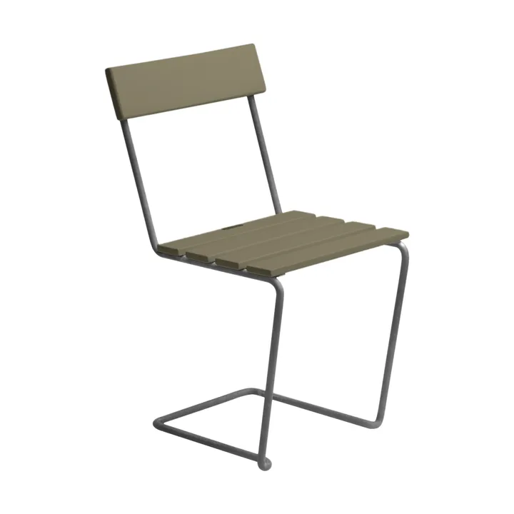 Stol 1 chair - Light green oak-hot-dip galvanized stand - Grythyttan Stålmöbler