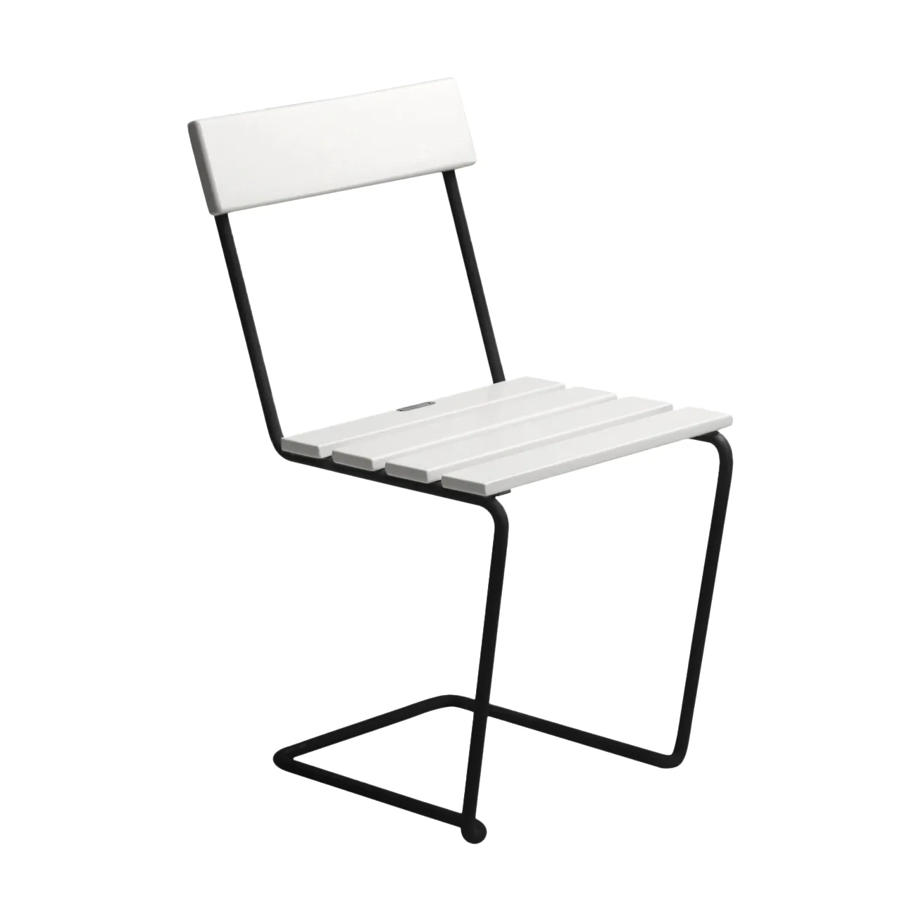 Stol 1 chair, White oiled oak-black Grythyttan Stålmöbler