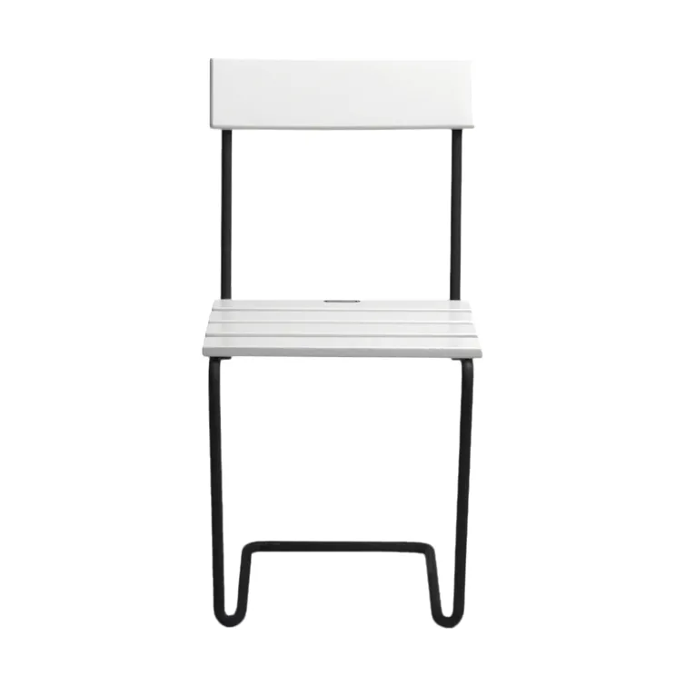 Stol 1 chair, White oiled oak-black Grythyttan Stålmöbler