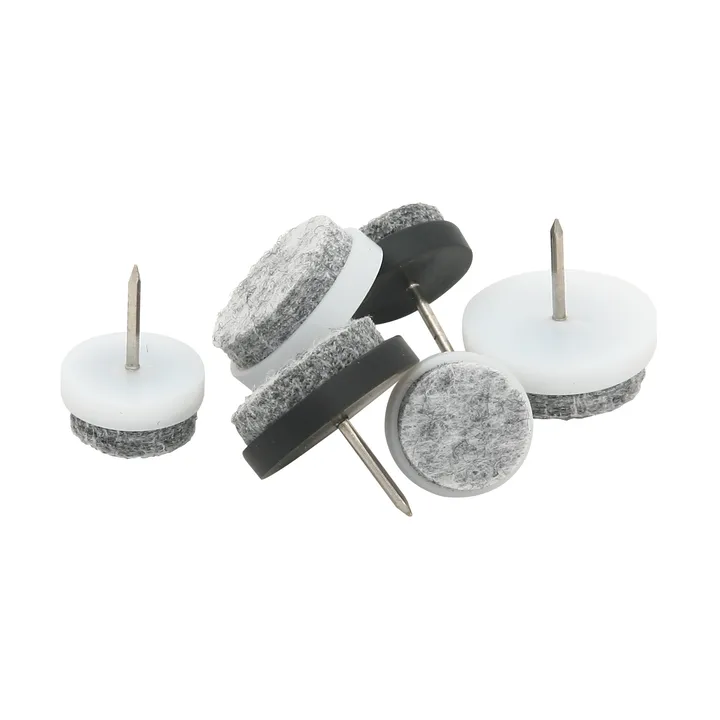 Guardian furniture pad with nail Ø17 mm 8-pack - Black - Guardian