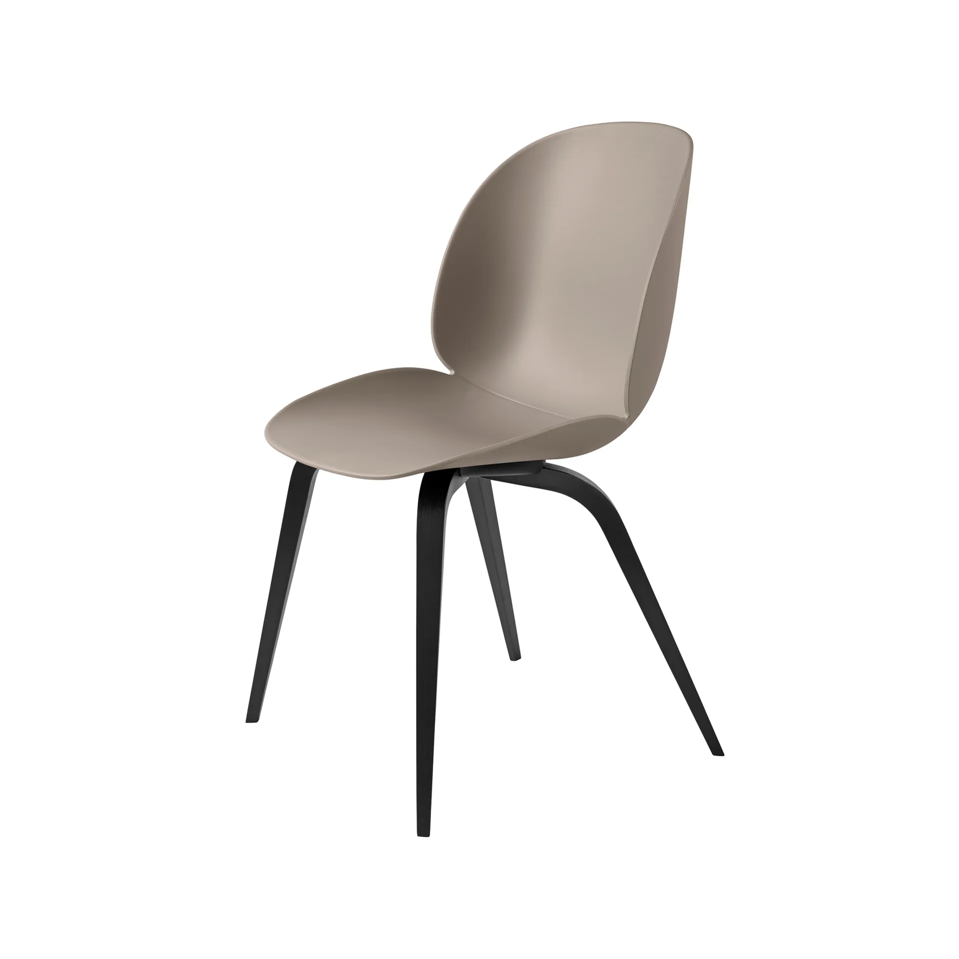 Beetle chair, New beige, black stained birch legs GUBI