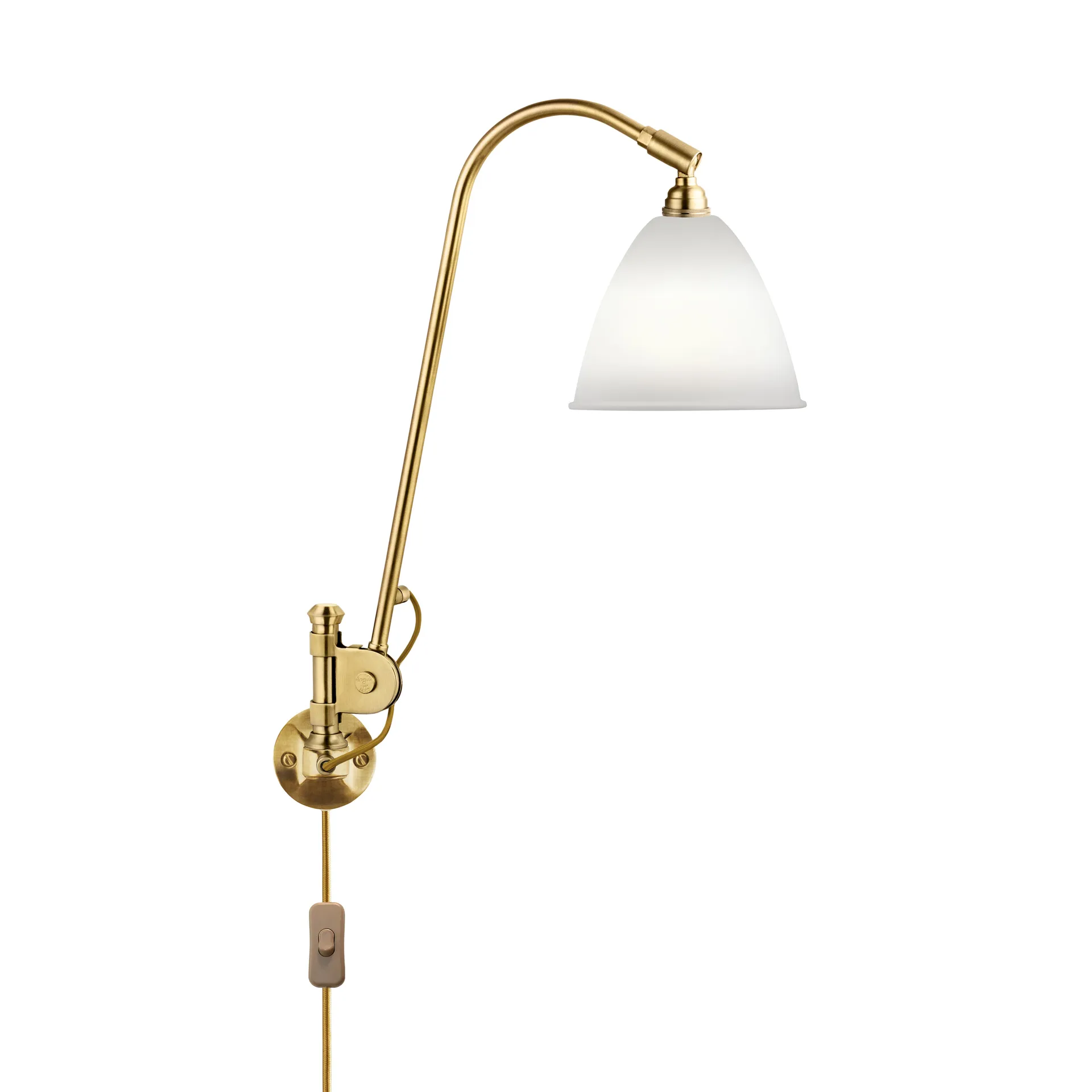 Bestlite BL6 wall lamp, bone china-brass GUBI