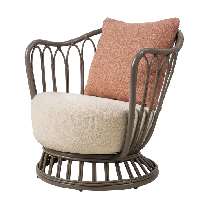 Grace Outdoor armchair - Lorkey Limonta 41-44-mushroom gray - GUBI