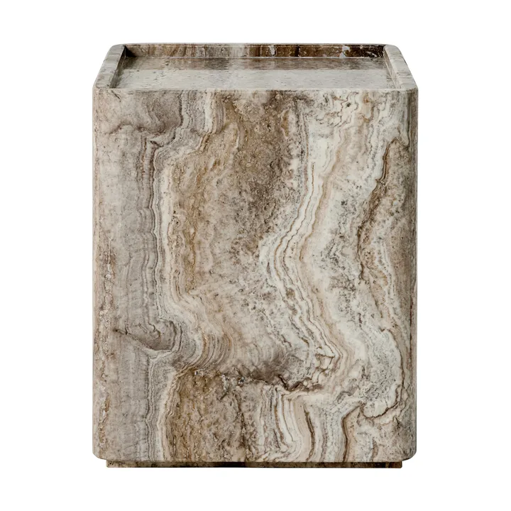 Pietra side table 33x33x40 cm - Lively sepia - GUBI