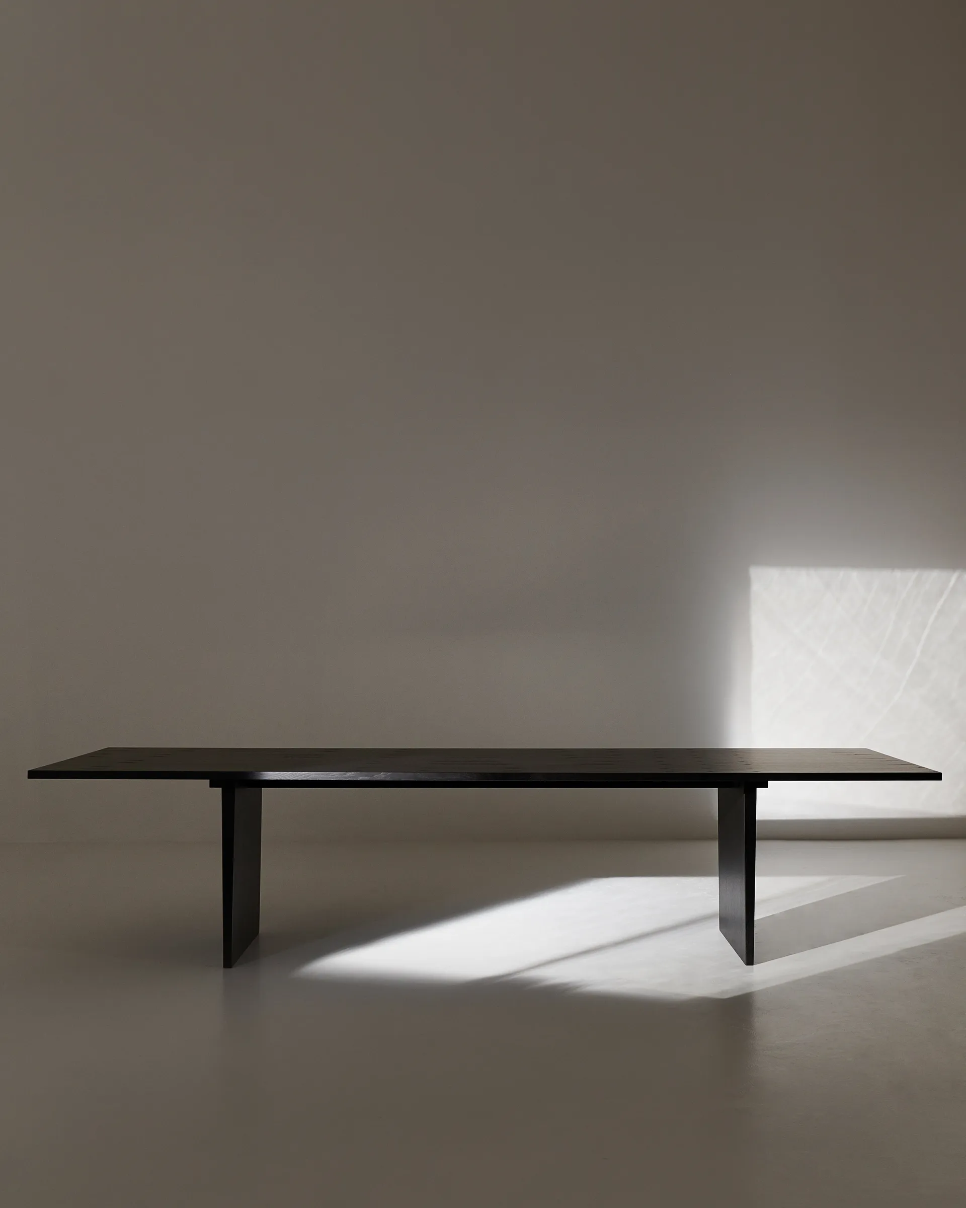 Private dining room table 100x260 cm, Brown-black stained oak GUBI