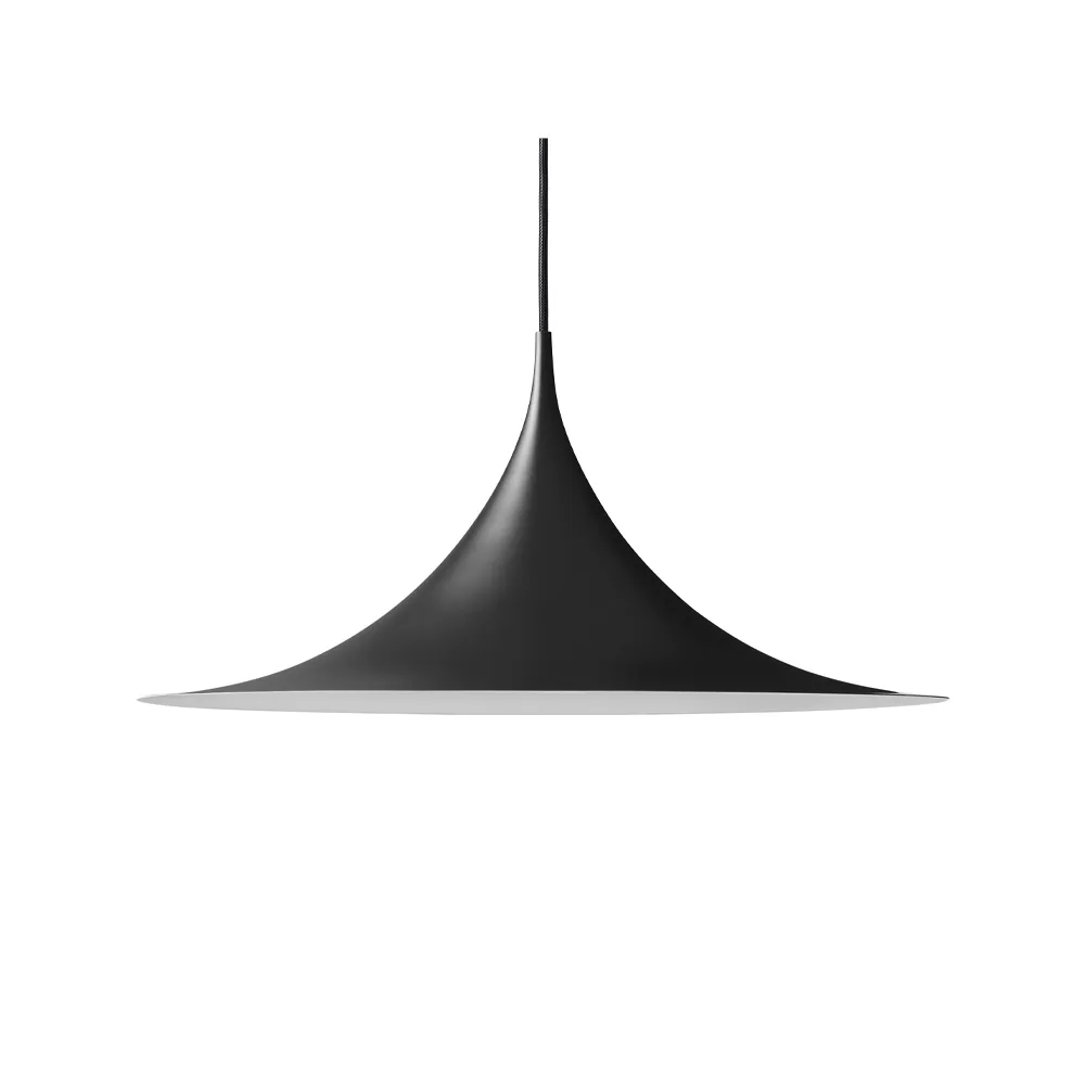 Semi Ø90 pendant lamp, Black semi matt GUBI
