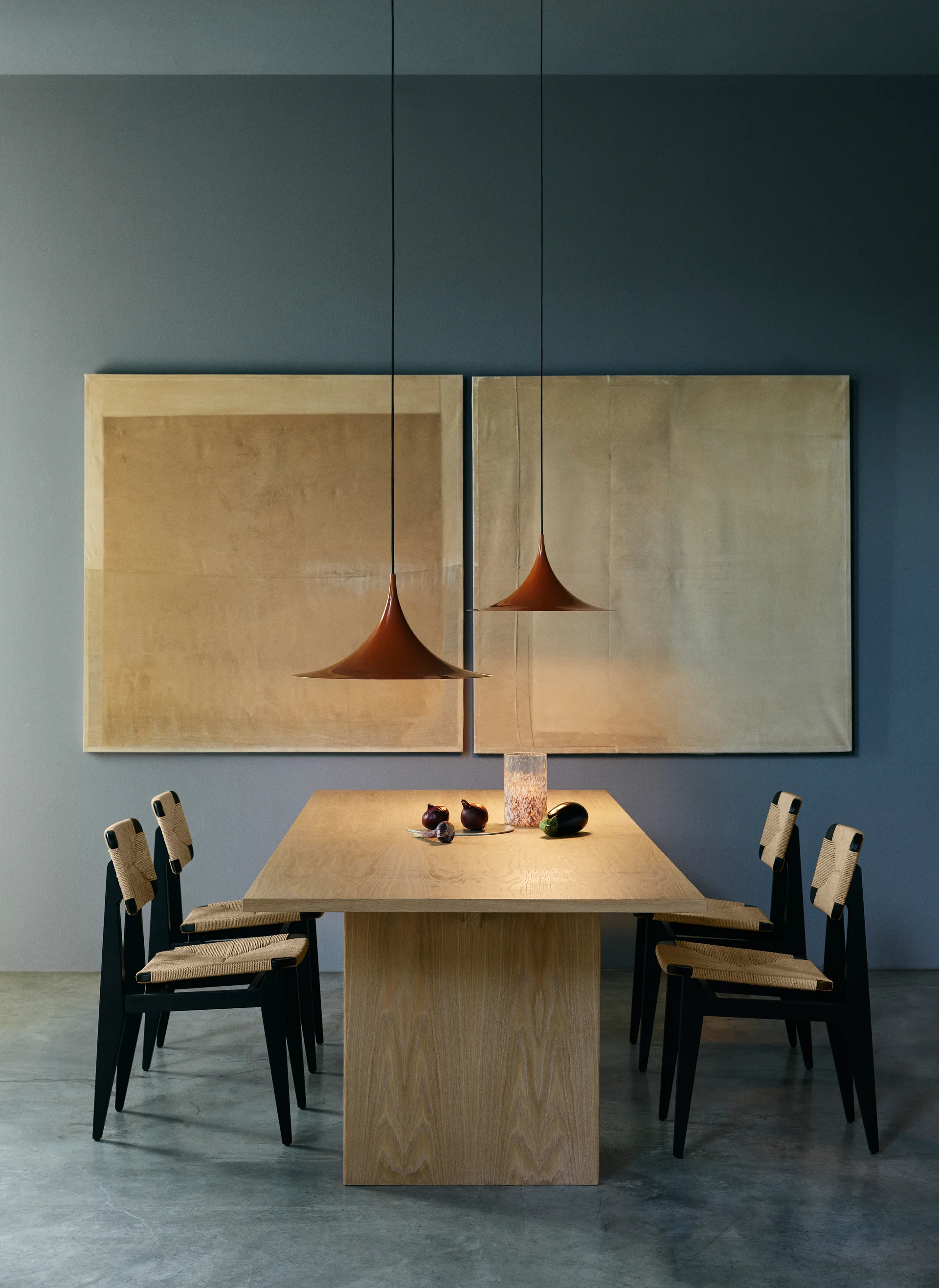 Semi pendant light Ø47 cm, Roasted pumpkin glossy GUBI