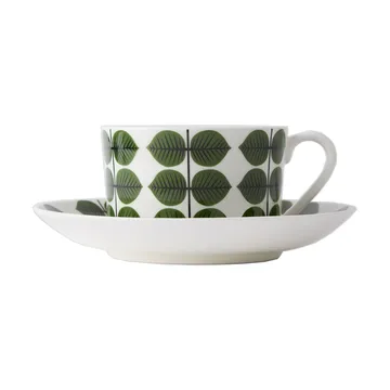 Berså teacup with saucer 35 cl - Green - Gustafsbergs Porslinsfabrik
