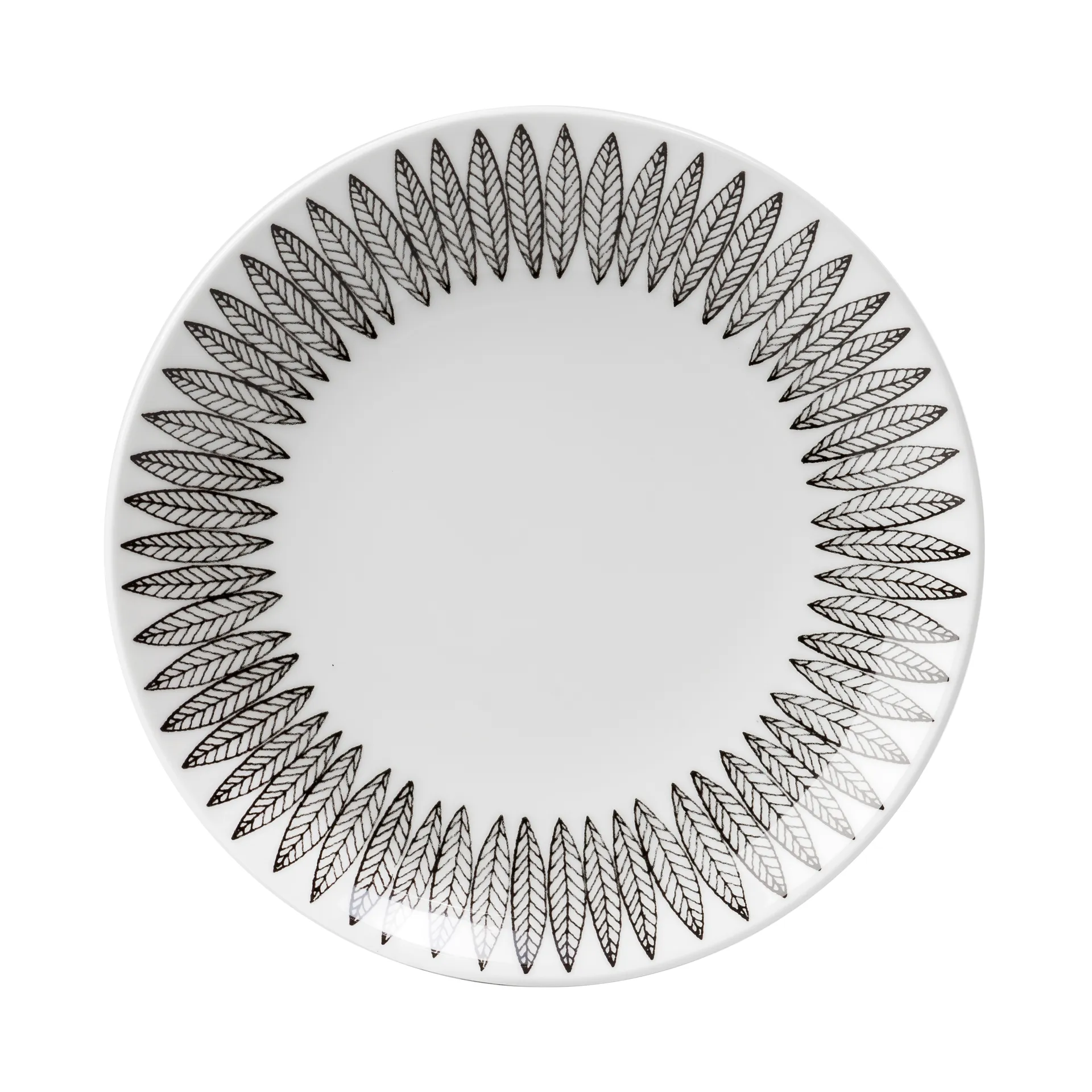 Black Salix plate, Ø 22 cm Gustafsbergs Porslinsfabrik
