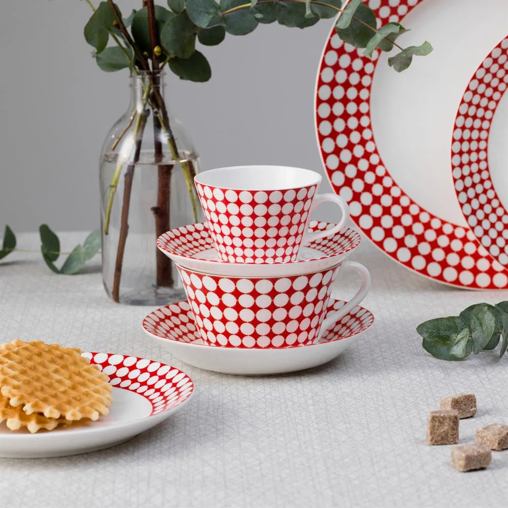 Eva tea set, tea cup + saucer Gustafsbergs Porslinsfabrik