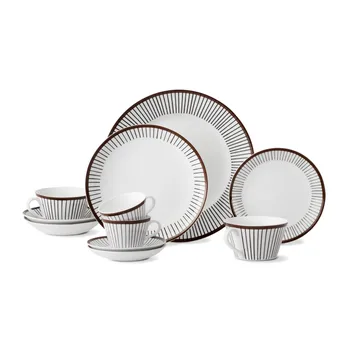 Ribb coffee set - coffee cup + saucer - Gustafsbergs Porslinsfabrik