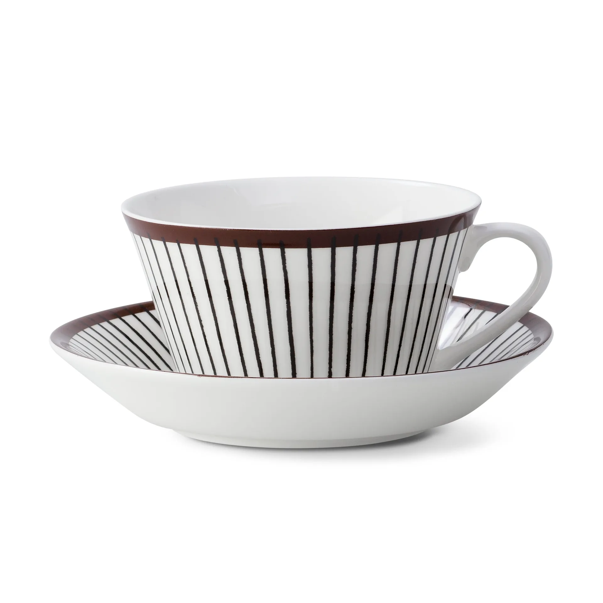 Ribb tea set, tea cup + saucer Gustafsbergs Porslinsfabrik