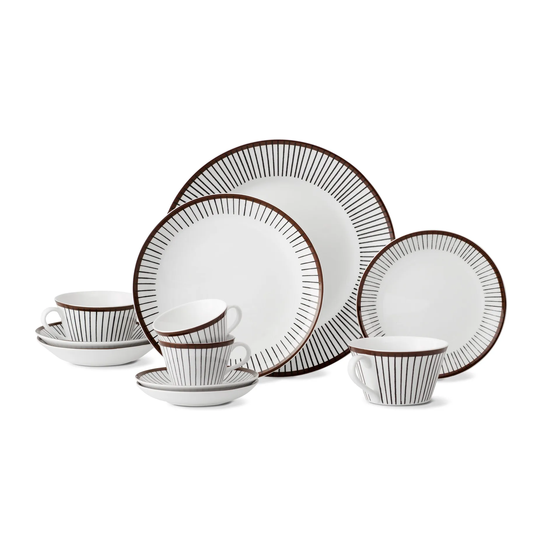 Ribb tea set, tea cup + saucer Gustafsbergs Porslinsfabrik