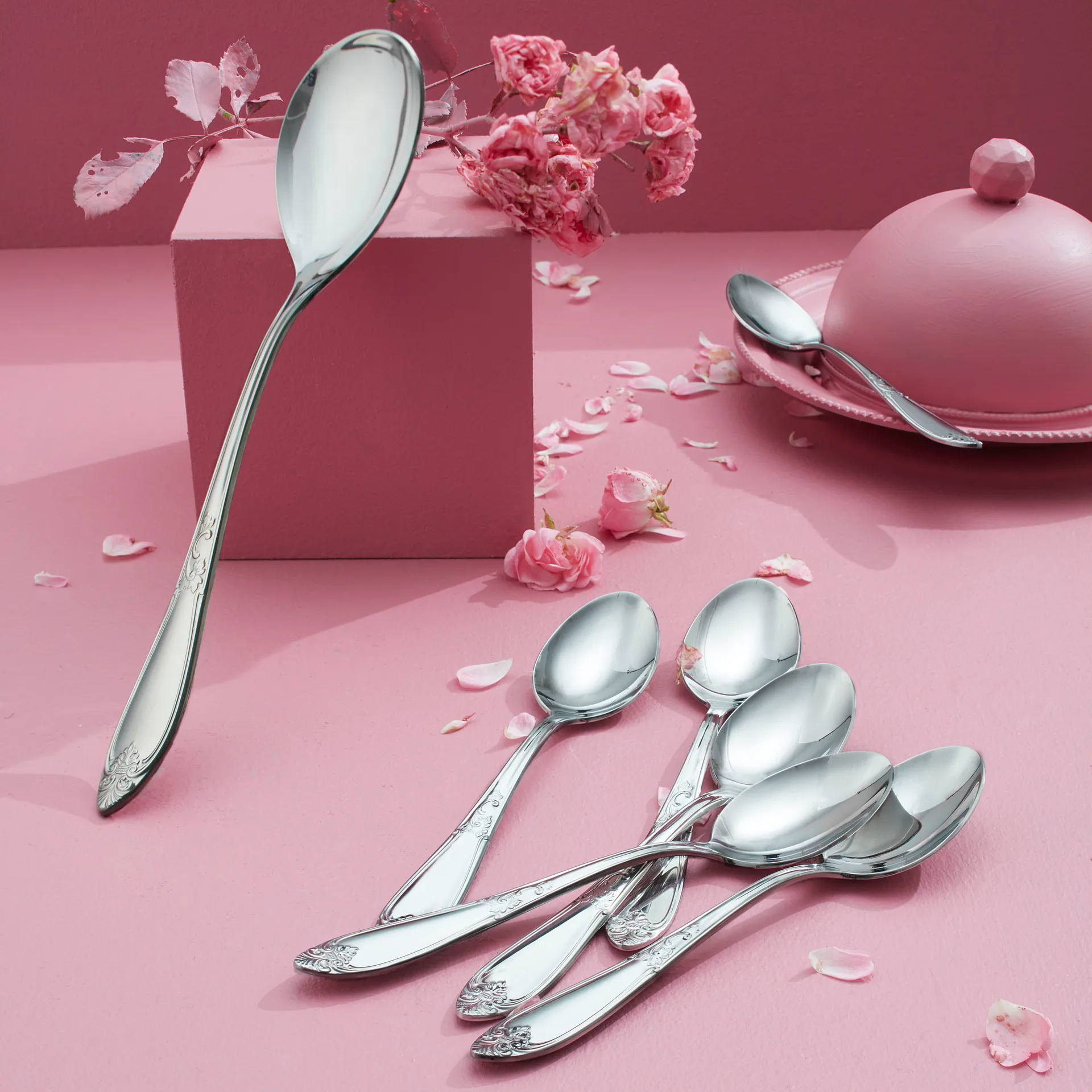Nina serving set, stainless steel Hardanger Bestikk