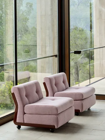 Amanta sofa module - Burgundy red-yuma 1851, 1-seat/armchair - HAY