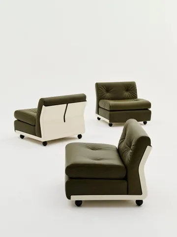 Amanta sofa module - Cream beige-sense forest, 1-seat/armchair - HAY