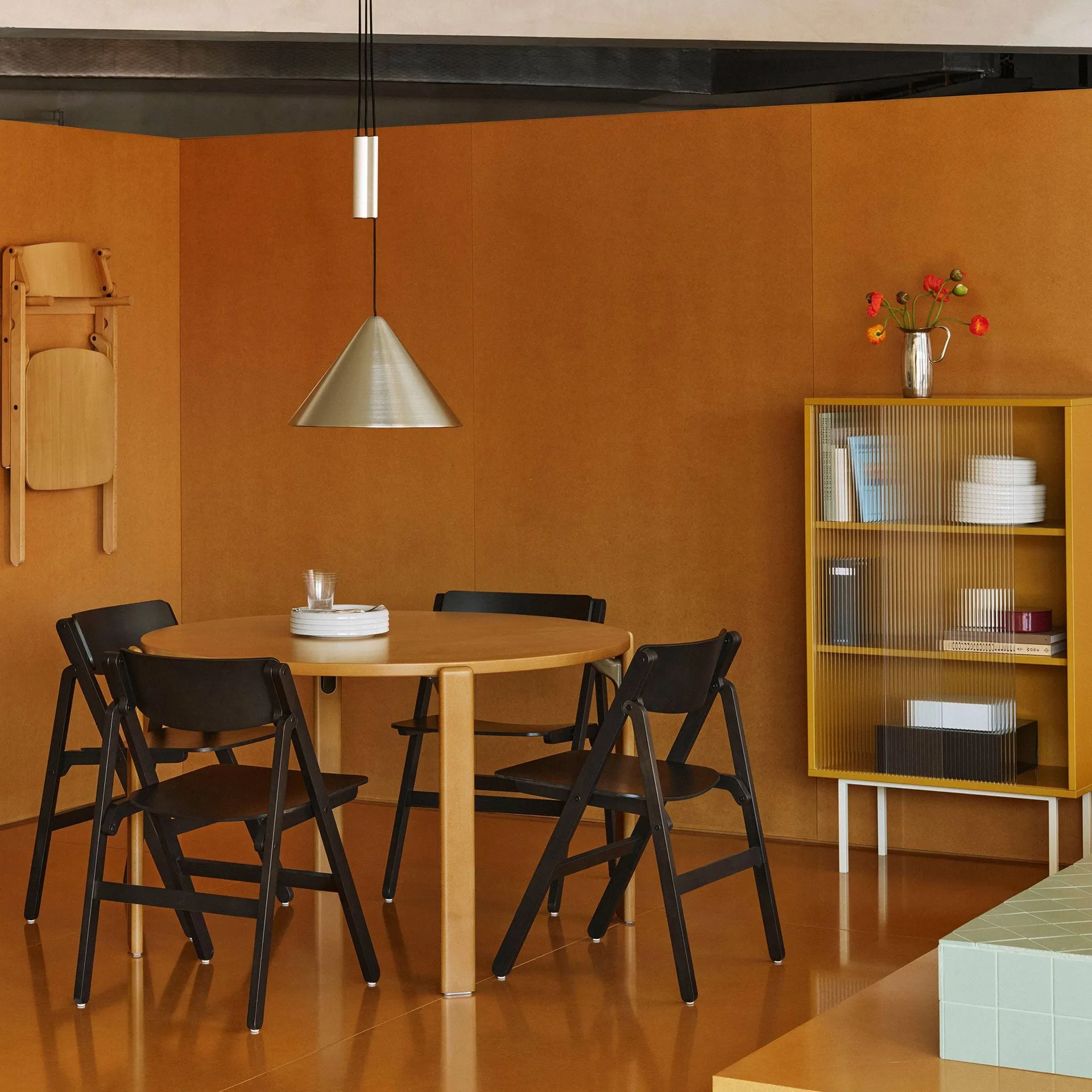 Backflip Chair chair, Anthracite lacquered beech HAY
