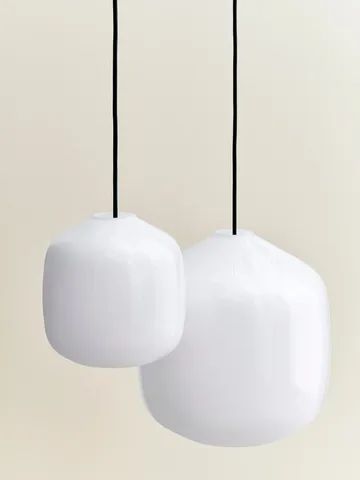 Buoy pendant lamp Ø20 cm - Opal glass-pastel lilac - HAY