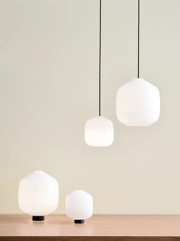 Buoy pendant lamp Ø20 cm - Opal glass-rusty red - HAY