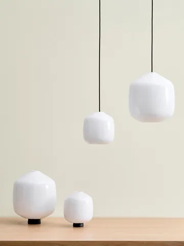 Buoy pendant lamp Ø20 cm - Opal glass-soft black - HAY