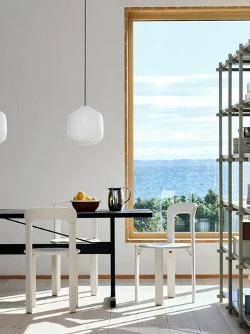 Buoy pendant lamp Ø30 cm - Opal glass-garden green - HAY