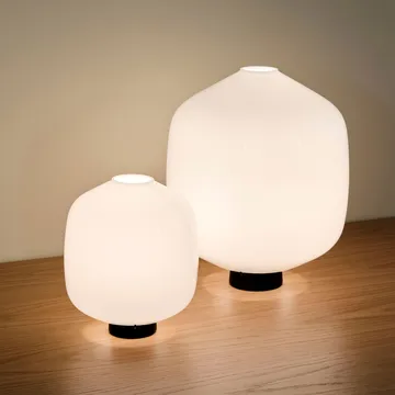Buoy table lamp Ø30 cm - Opal glass-soft black - HAY