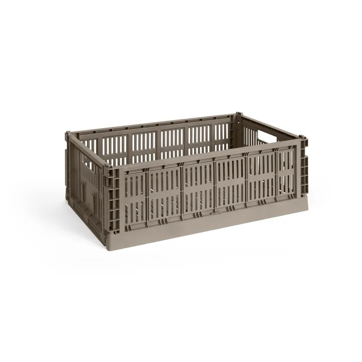 Colour Crate L 34.5x53 cm - Warm grey - HAY