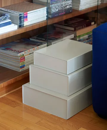 Colour Storage L box with lid 34,5x41,5 cm - Grey - HAY