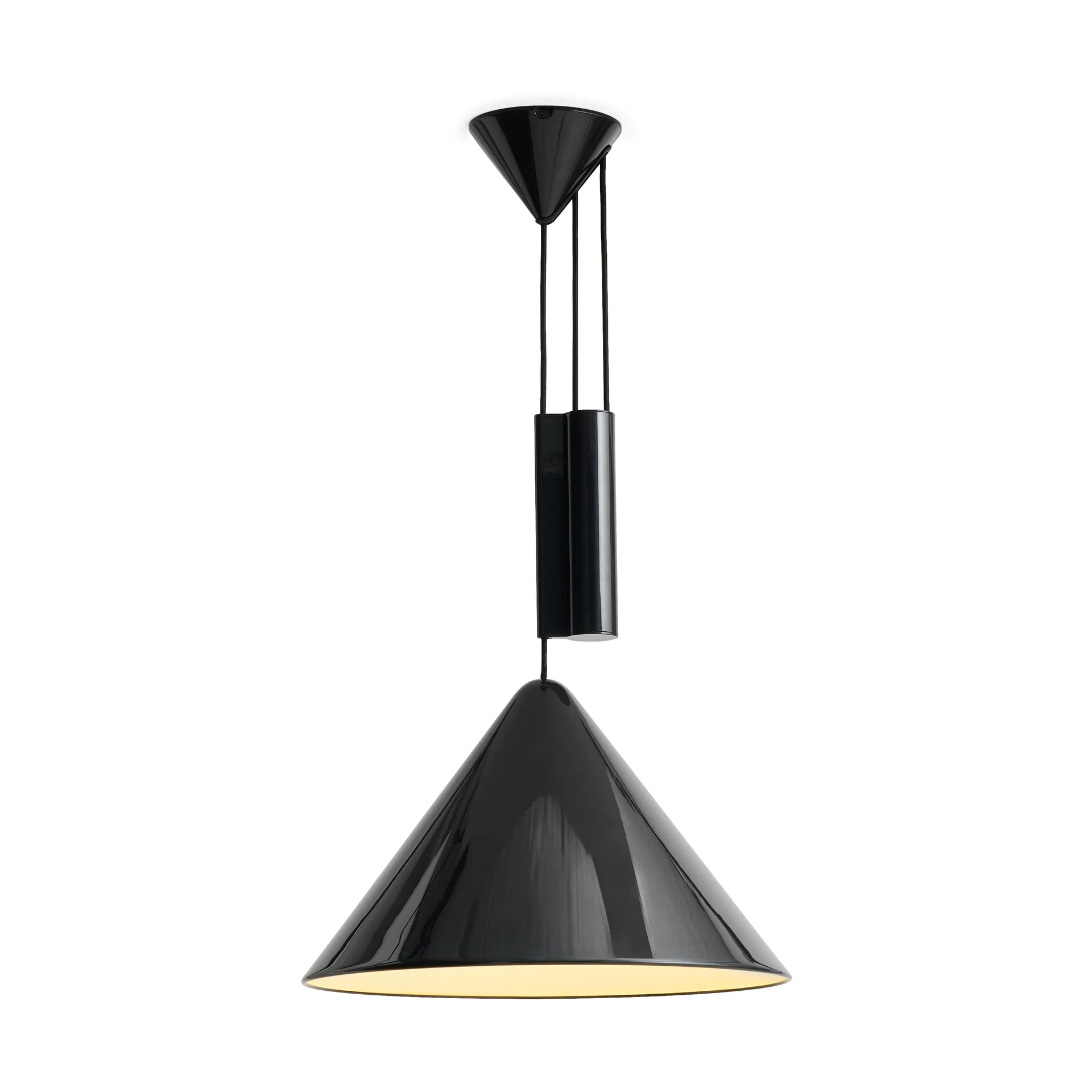 Compass Adjustable pendant 43 cm, Soft black HAY