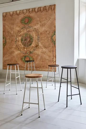Cornet round bar stool 75 cm - Soft black oak-soft black - HAY